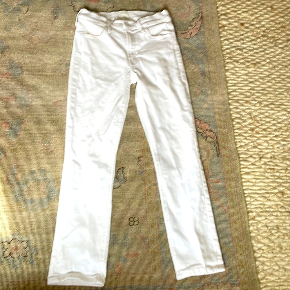 Mother white “The Mid Rise Dazzler Ankle” size 25